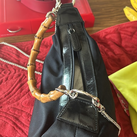 GUCCI  VINTAGE Navy Sholder/crossbody’s bag made out of nylon. - Picture 7 of 12